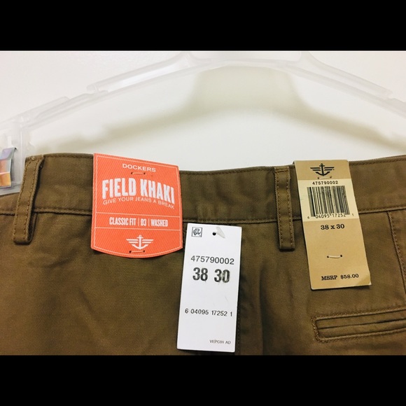 Dockers Pants Classic Fit NWT Field Khaki W 38 L30 - Picture 2 of 4